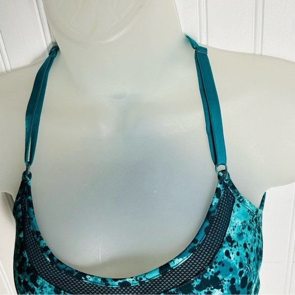 Nike Dry Fit Hurley Turquoise / Navy Spandex and Mesh Sports Bra Size XL - Picture 6 of 11